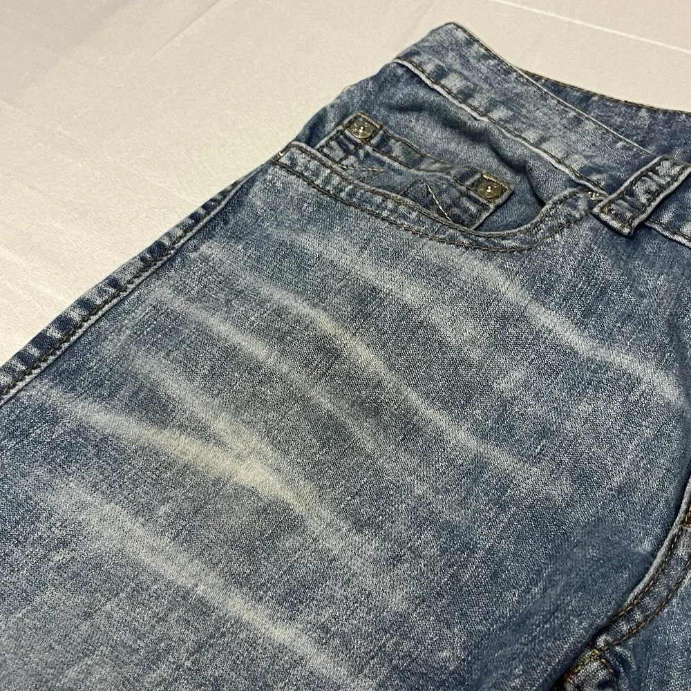 True Religion Rocco Relaxed Skinny Jeans Men's Size 34x32 Blue Acid Wash Skater